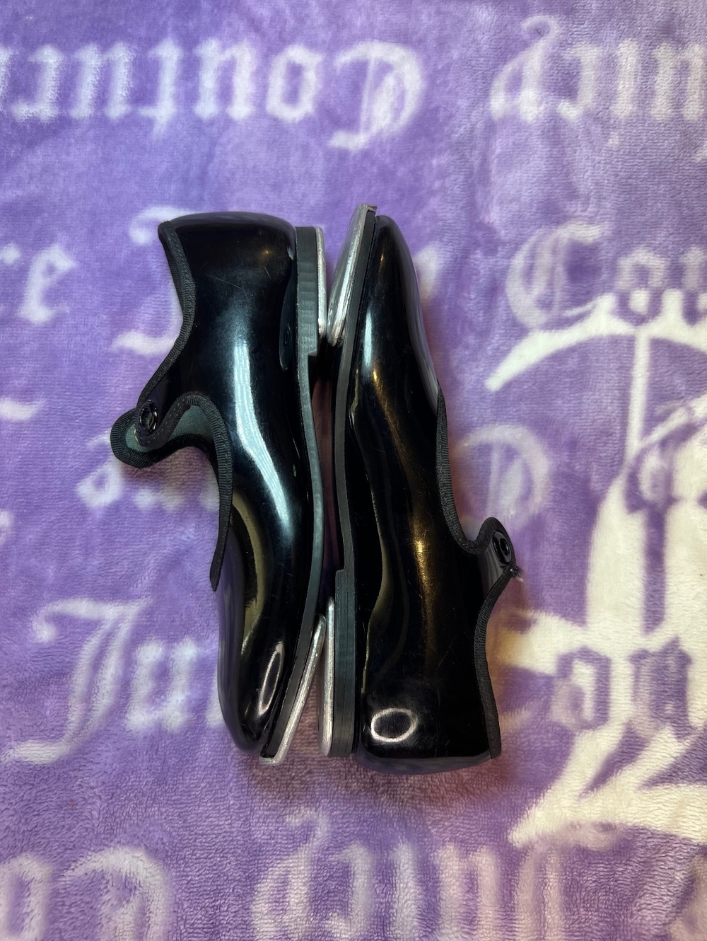 Art Stone Sonderman Black Patent Tap Shoes Size 7M